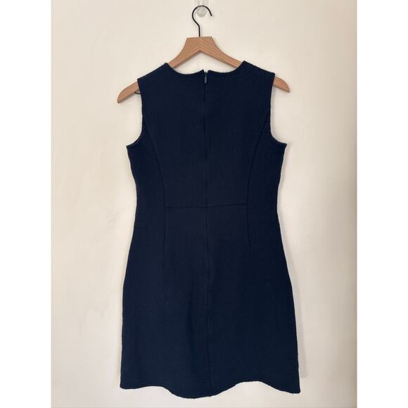 Lafayette 148 New York Sleeveless Wool Sheath Dress - Blue, 8 - Picture 7 of 10